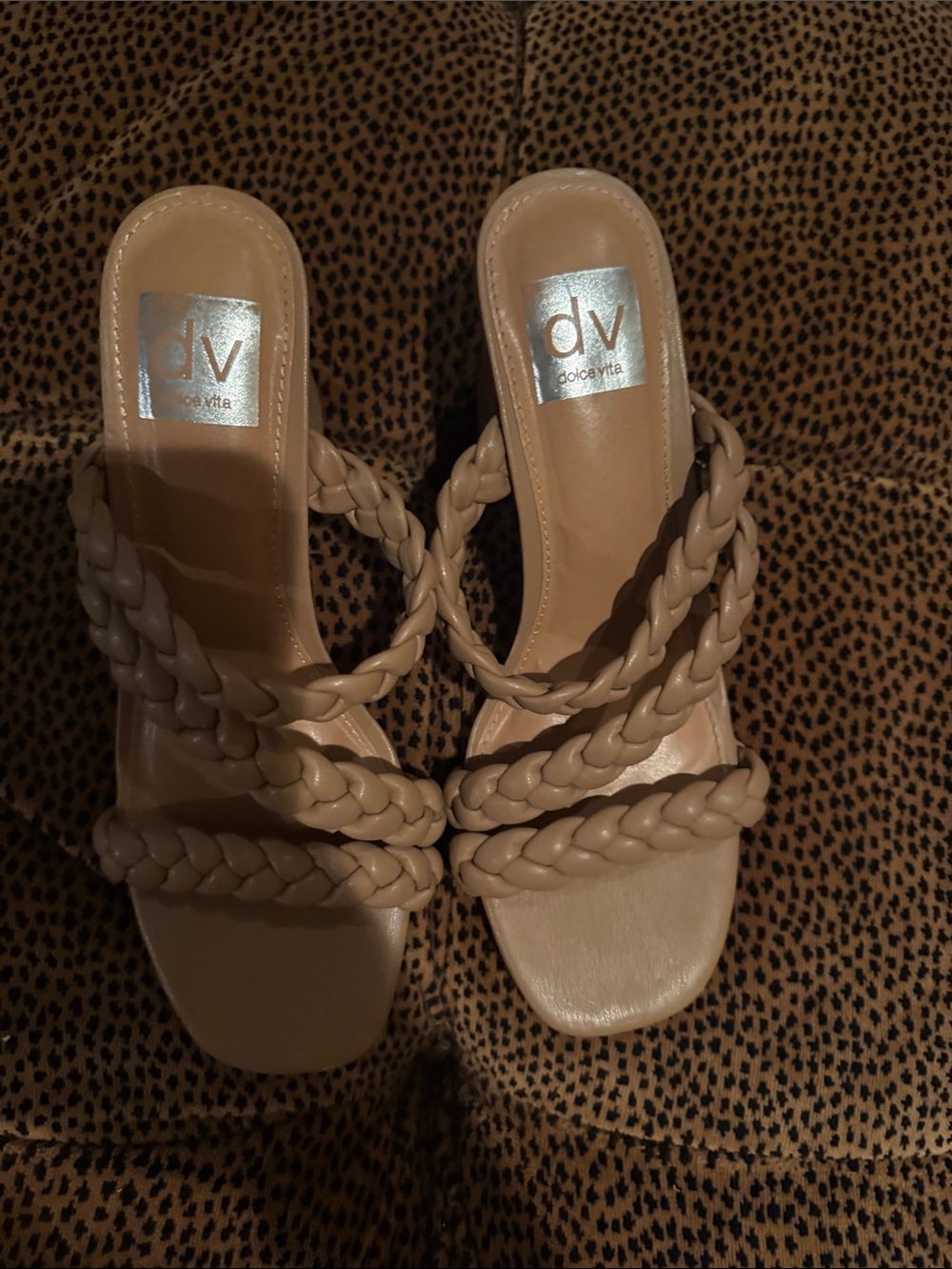 DV by Dolce Vita Taupe Braided Slide Mules
